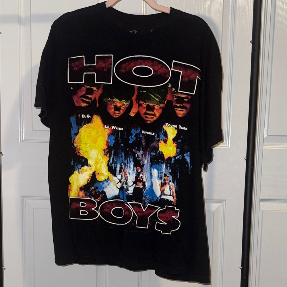 Hot Boys Black Graphic Tee